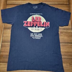 Led Zeppelin Black Unisex Tee "1971 Wembley" - Size Medium